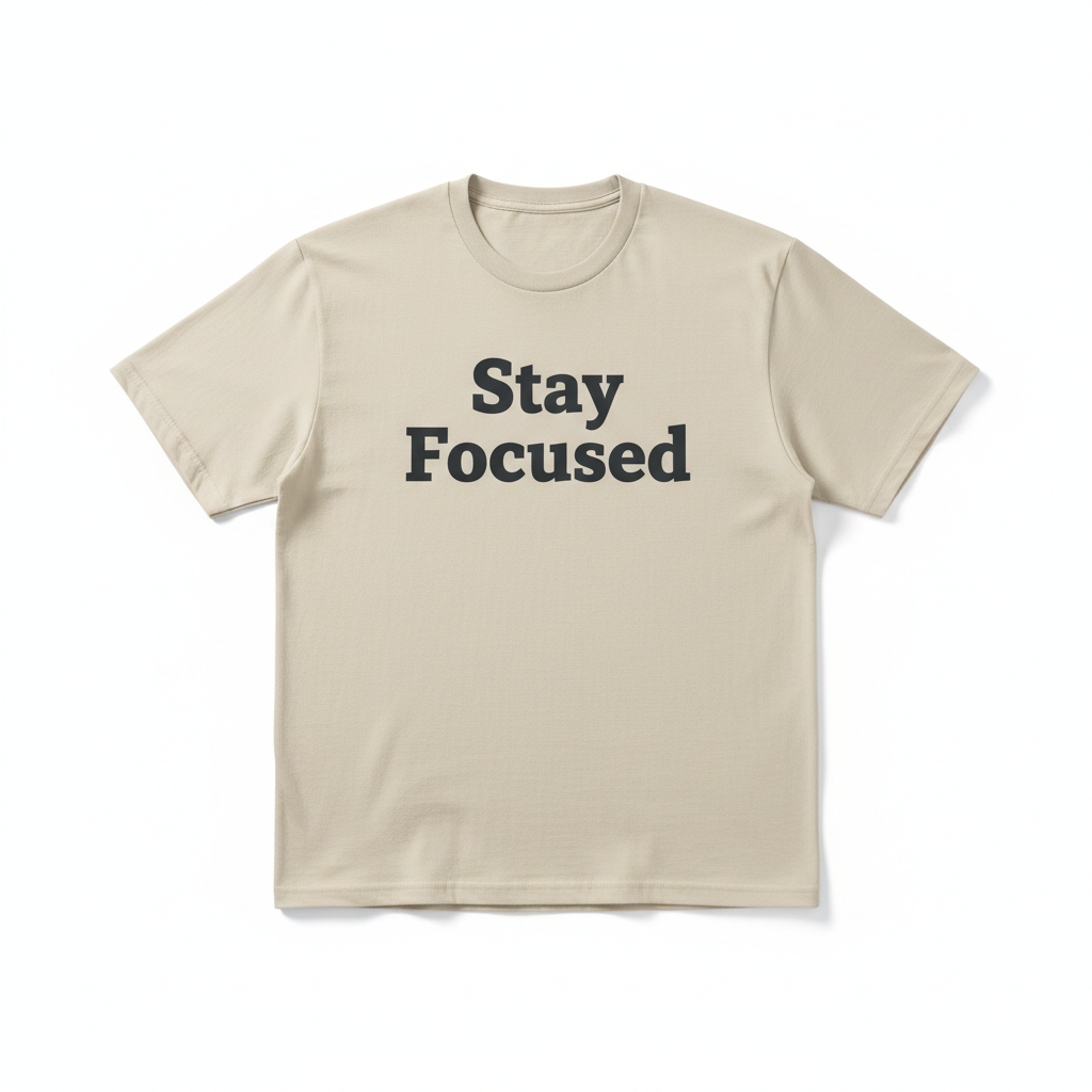 Bej Stay Focused - flatlay