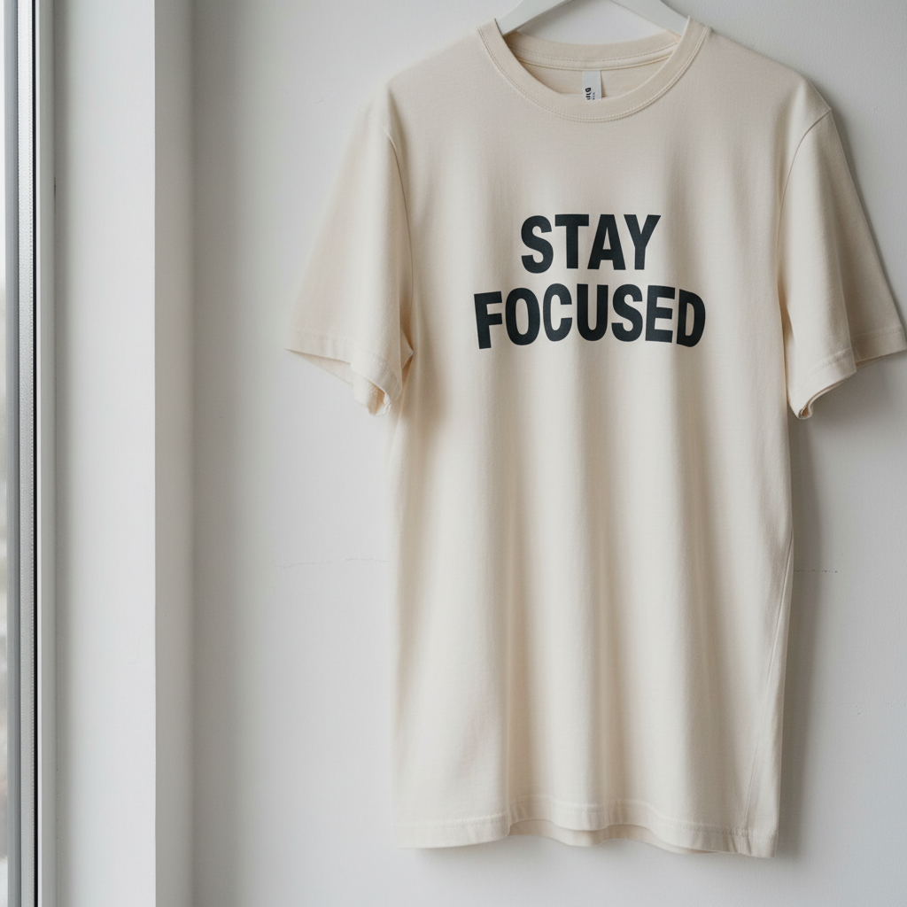 Bej Stay Focused - perete