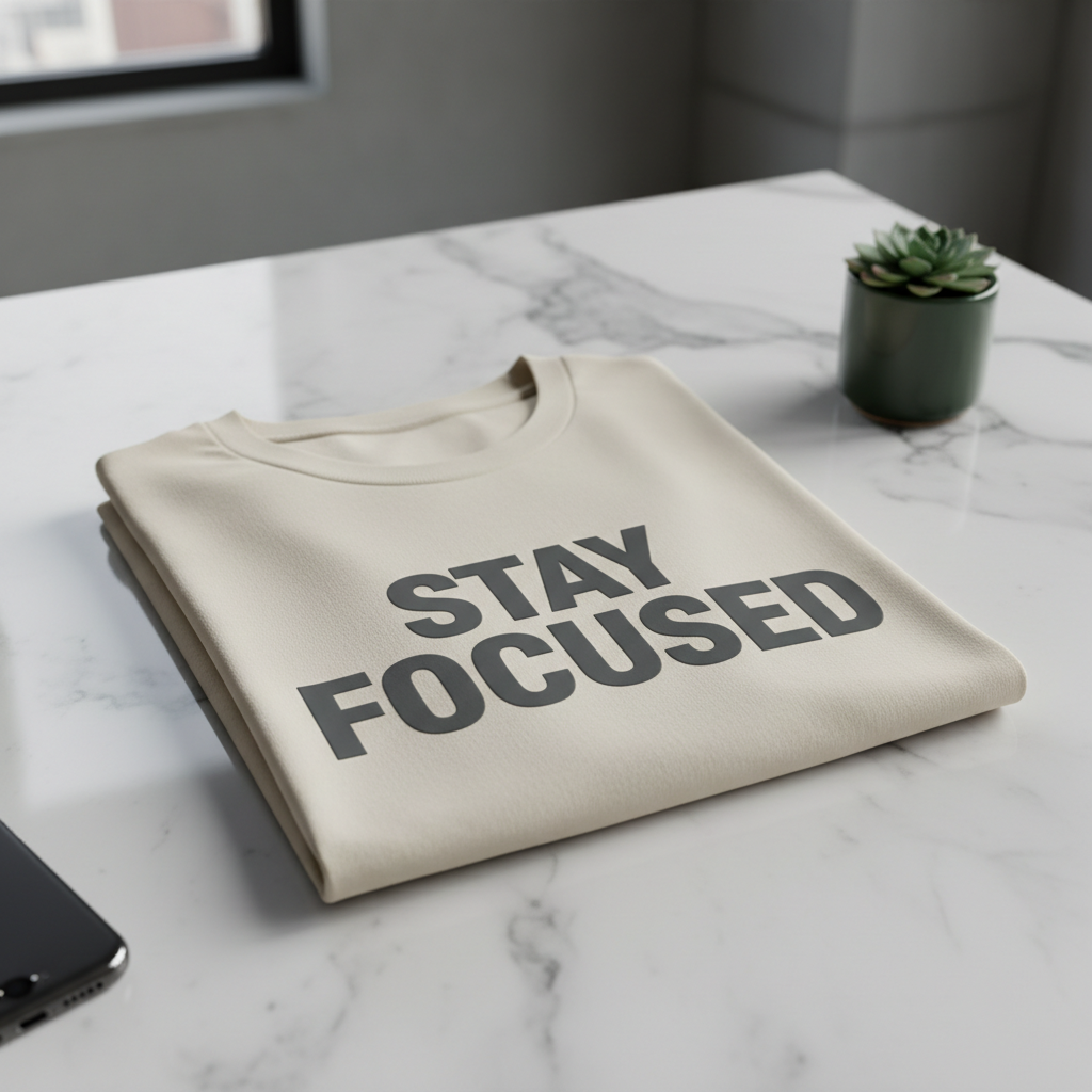 Bej Stay Focused - pliat